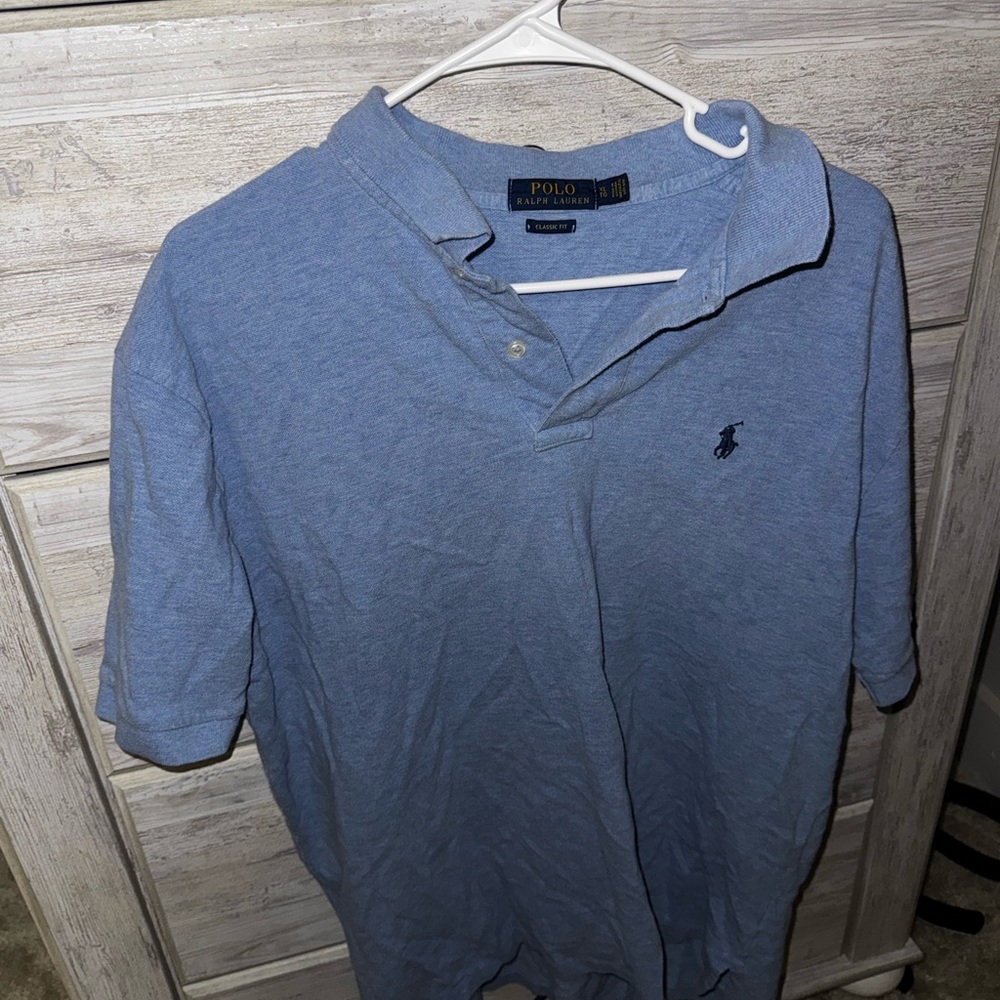 Polo by Ralph Lauren Men's Light Blue Polo Shirt